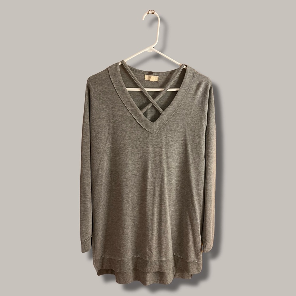 Cupio Gray Knit Sweater Top
